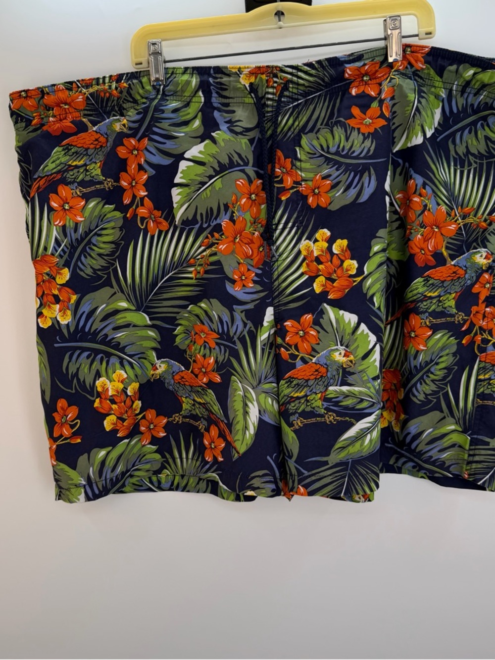 Trader Bay Tropical Parrot Print Board Shorts Navy Size XXL